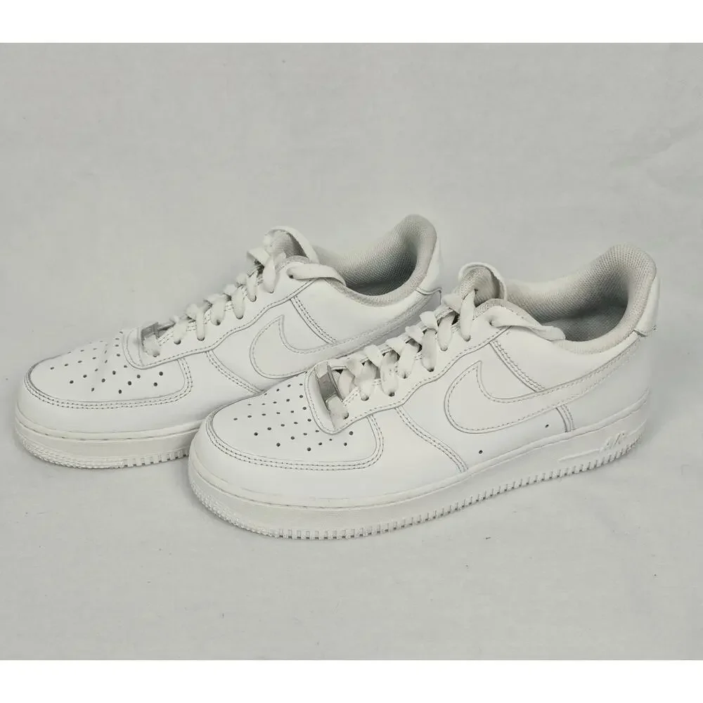 Nike Air Force 1 07 Low Triple White All White Mens 8.5 Womens 10 315122-111